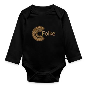 Für Folke - Baby Bio-Langarm-Body - Schwarz - Vorne
