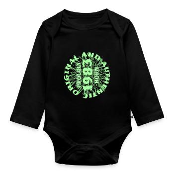 1983 - Baby Bio-Langarm-Body - Schwarz - Vorne