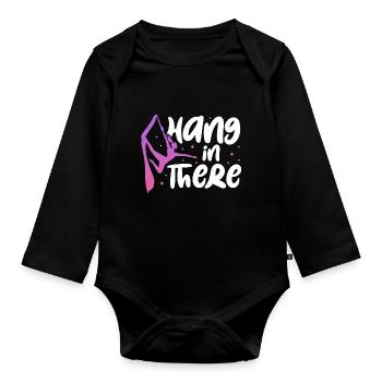 Hang in there - Baby Bio-Langarm-Body - Schwarz - Vorne