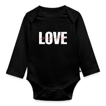 Hund Dog - Baby Bio-Langarm-Body - Schwarz - Vorne