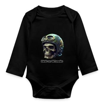 Hell on wheels - Organic Longsleeve Baby Bodysuit - black - Front