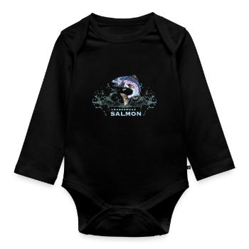 Pike IT Salmon Fishing - Organic Longsleeve Baby Bodysuit - black - Front