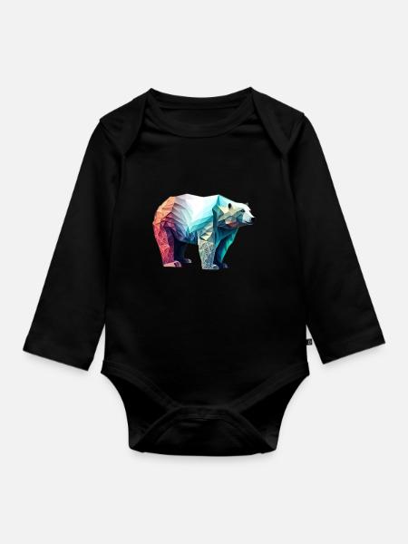 Eisbär - Baby Bio-Langarm-Body - Schwarz