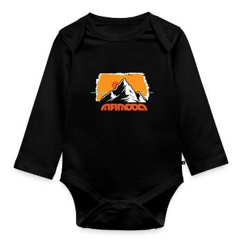 outddor horizont hinter dem Berg - Baby Bio-Langarm-Body - Schwarz - Vorne