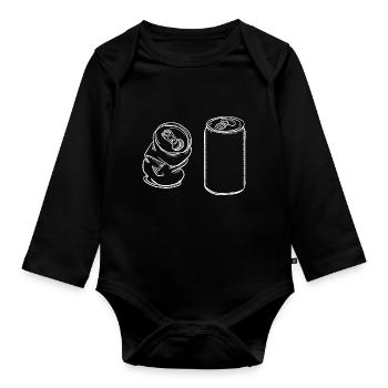 Dose zerdrückt - Baby Bio-Langarm-Body - Schwarz - Vorne