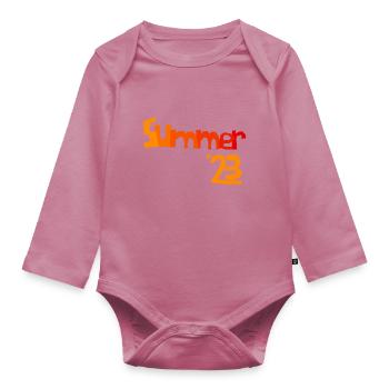 Summer '23 - Organic Longsleeve Baby Bodysuit - mauve - Front