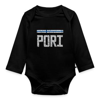 Pori - Baby Bio-Langarm-Body - Schwarz - Vorne