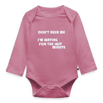 HETZEN SIE MICH NICHT - Baby Bio-Langarm-Body - Mauve - Vorne