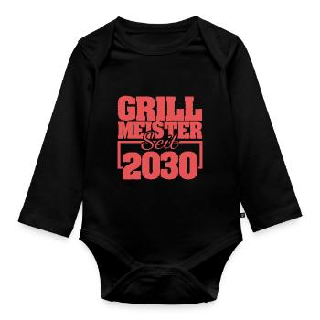 Grillen 2030 - Baby Bio-Langarm-Body - Schwarz - Vorne