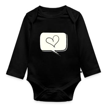 Balloon - Organic Longsleeve Baby Bodysuit - black - Front