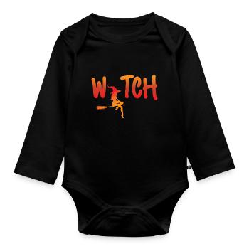 Sorcière - Body Bébé bio manches longues - noir - Devant