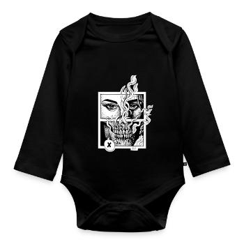 Stranger end - Baby Bio-Langarm-Body - Schwarz - Vorne