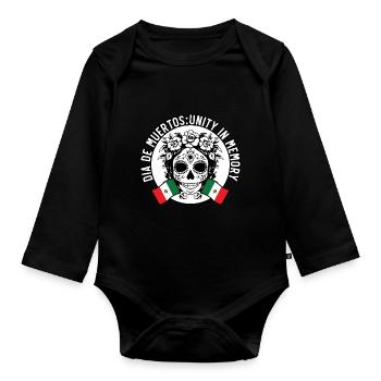 Dia De Muertos L’unité dans la mémoire - Body Bébé bio manches longues - noir - Devant