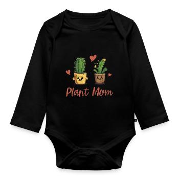 A garden lover's delight - Organic Longsleeve Baby Bodysuit - black - Front