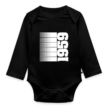 Leisure time 1959 - Organic Longsleeve Baby Bodysuit - black - Front