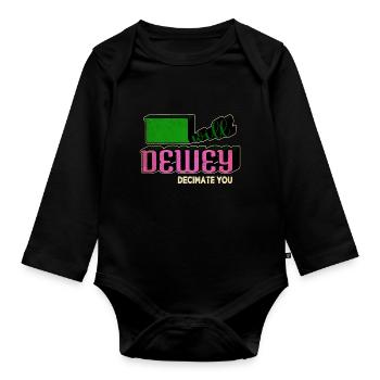 contemporary fiction funny sayings funny - Organic Longsleeve Baby Bodysuit - black - Front