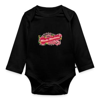 Couple Partners Engagement Wedding Valentine Lover - Baby Bio-Langarm-Body - Schwarz - Vorne