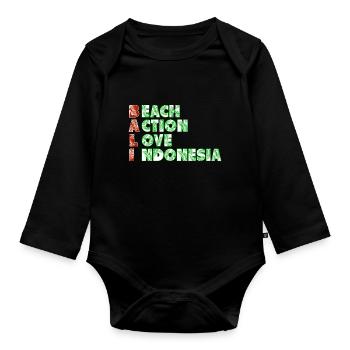 Bali - Indonesien - Baby Bio-Langarm-Body - Schwarz - Vorne