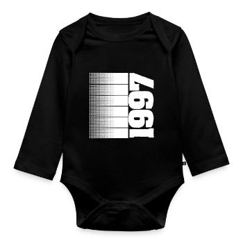 1997 - Organic Longsleeve Baby Bodysuit - black - Front