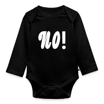 No - Baby Bio-Langarm-Body - Schwarz - Vorne