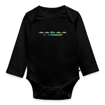 Be different - Baby Bio-Langarm-Body - Schwarz - Vorne