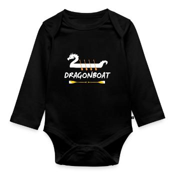 Drachenboot-Elemente - Baby Bio-Langarm-Body - Schwarz - Vorne