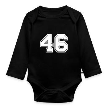 46 - Baby Bio-Langarm-Body - Schwarz - Vorne
