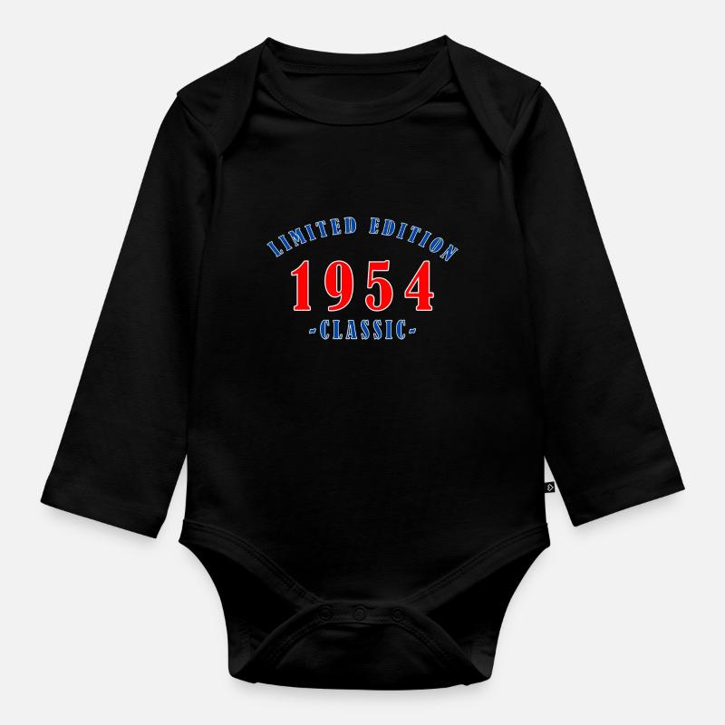 1954 - Body Bébé bio manches longues - noir
