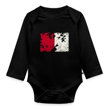 Cork Vintage - Organic Longsleeve Baby Bodysuit - black - Front