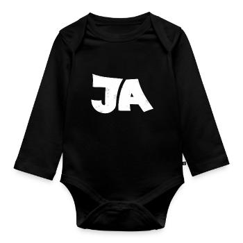 YES - Organic Longsleeve Baby Bodysuit - black - Front