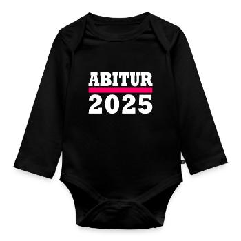 Abitur 2025 - Baby Bio-Langarm-Body - Schwarz - Vorne