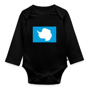 Antarctica - Organic Longsleeve Baby Bodysuit - black - Front