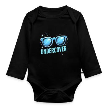 Déguisement Undercover - Sunglasses Fun - Body Bébé bio manches longues - noir - Devant