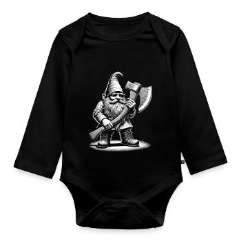 Holzfäller - Baby Bio-Langarm-Body - Schwarz - Vorne