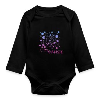 Namaste - Baby Bio-Langarm-Body - Schwarz - Vorne
