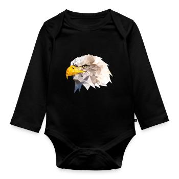 Bald Eagle Sea Eagle American Eagle Eagle - Organic Longsleeve Baby Bodysuit - black - Front