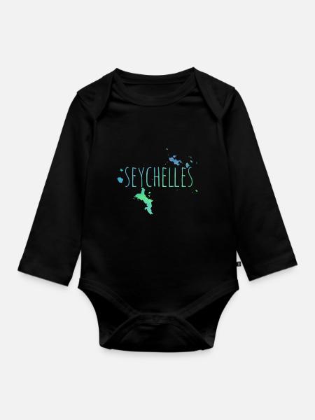Seychelles - Baby Bio-Langarm-Body - Schwarz