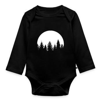 Wald - Baby Bio-Langarm-Body - Schwarz - Vorne