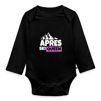 Apres Ski Queen Princess Koenigen Party Party - Organic Longsleeve Baby Bodysuit - black - Front