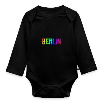 Berlin - Body Bébé bio manches longues - noir - Devant