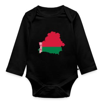 belarus - Baby Bio-Langarm-Body - Schwarz - Vorne