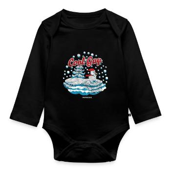 Schneemann Cool Guy - Baby Bio-Langarm-Body - Schwarz - Vorne