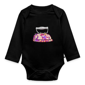 Iron, household, household appliance - Organic Longsleeve Baby Bodysuit - black - Front