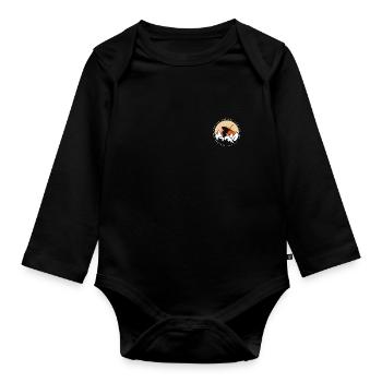 Freeride Ski Freestyle Skifahrer Logo Länderkürzel - Baby Bio-Langarm-Body - Schwarz - Vorne