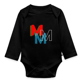 M mmm - Organic Longsleeve Baby Bodysuit - black - Front