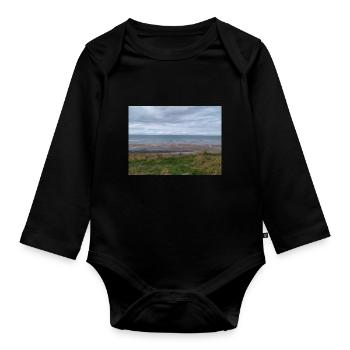 North Sea - Organic Longsleeve Baby Bodysuit - black - Front