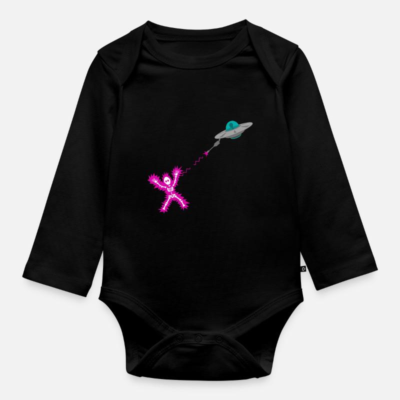 Laser extraterrestre ovni - Body Bébé bio manches longues - noir