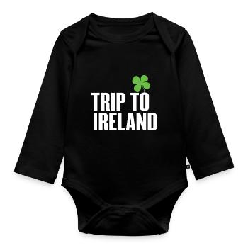 Reise nach Irland - Baby Bio-Langarm-Body - Schwarz - Vorne