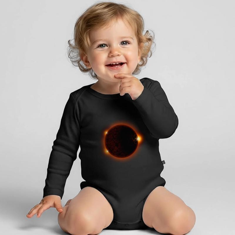 Solar eclipse - solar eclipse Organic Longsleeve Baby Bodysuit