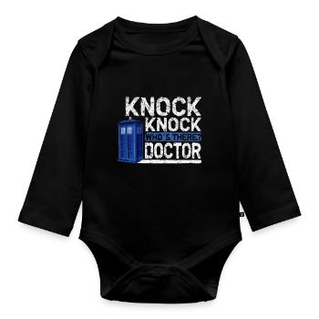 Doctor Arzt Medizin Urologe Doc HNO Frau Geschenk - Baby Bio-Langarm-Body - Schwarz - Vorne